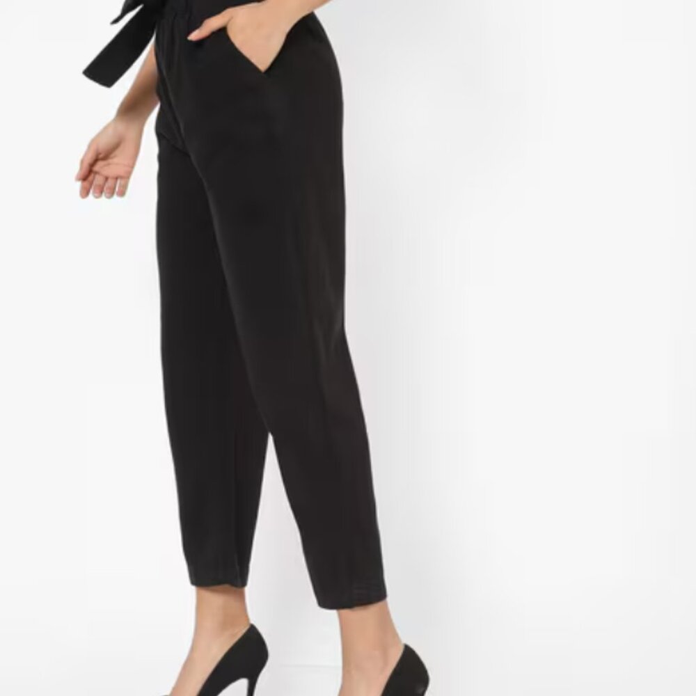 Black Drawstring Trousers